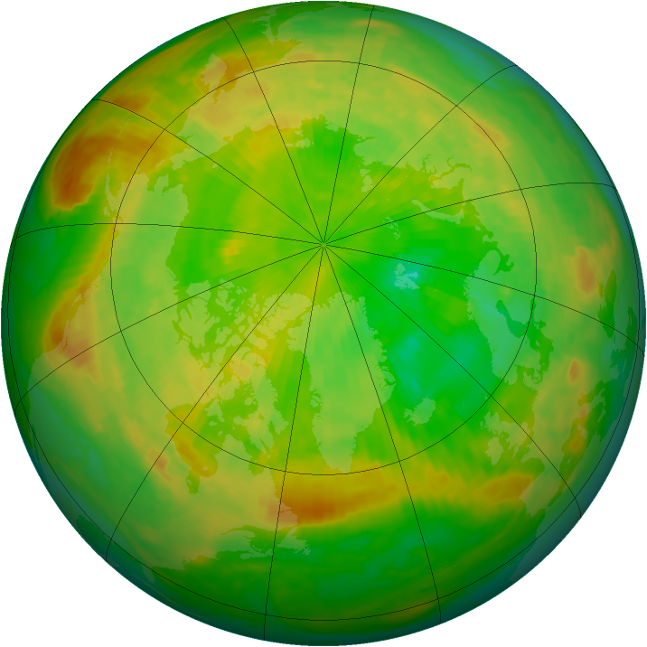 Arctic ozone map for 07 June 2002